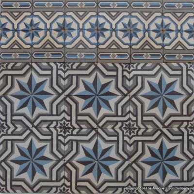 Small 2.7m2 antique St. Ghislain Belgian ceramic 