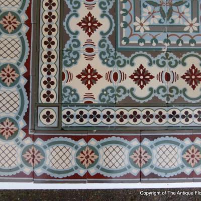 Ornate antique Societe Amay period ceramic - 10.75m2