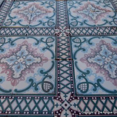Stunning 19m2 to 20m2 Belgian ceramic art nouveau floor