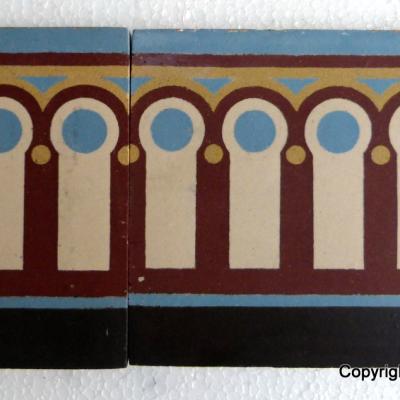 c.1906 - Chimay ceramic borders, single or back to back lay - 160 tiles