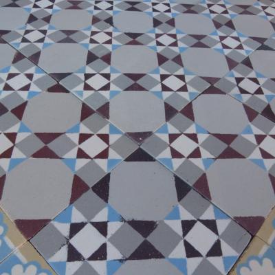 A small 6m2 / 65 sq ft antique Belgian ceramic