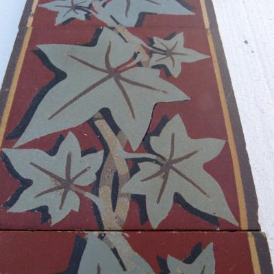 18 early 20th century Boch Freres vine themed border tiles