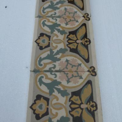 Beautiful run of antique ceramic art nouveau borders