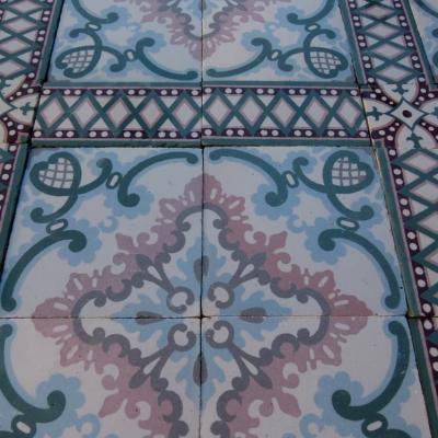 Stunning 19m2 to 20m2 Belgian ceramic art nouveau floor