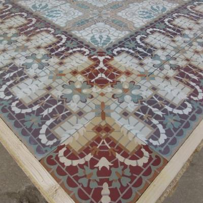 A c.10m2 / 105 sq ft. antique Belgian Morialme ceramic 