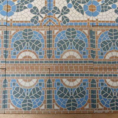 20.5m2+ / 220 sq ft antique faux mosaique themed floor - 1933