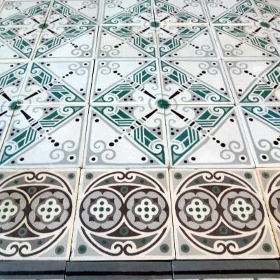 A 17.4m2 early art deco Rebaix ceramic floor c.1918-1920 