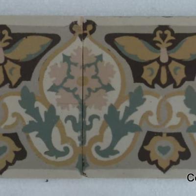 Beautiful run of antique ceramic art nouveau borders