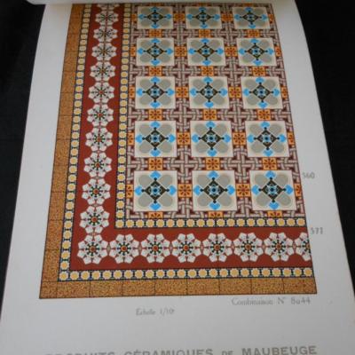 A c.12m2 double border Douzies Maubeuge floor c.1920-1930