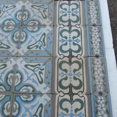 Impressive 10.75m2 / 117 sq. ft Belgian Art Nouveau floor