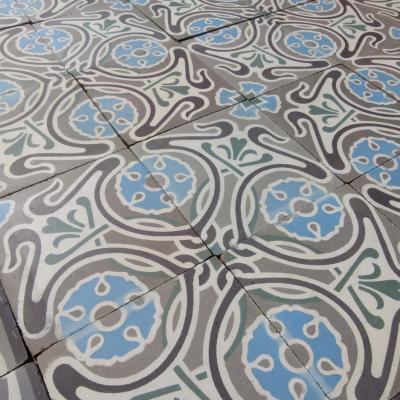 1.7m2 of Belgian Art Nouveau ceramic tiles