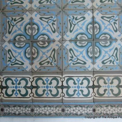 Impressive 10.75m2 / 117 sq. ft Belgian Art Nouveau floor