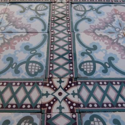 Stunning 19m2 to 20m2 Belgian ceramic art nouveau floor