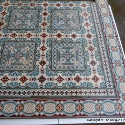 Ornate antique Societe Amay period ceramic - 10.75m2