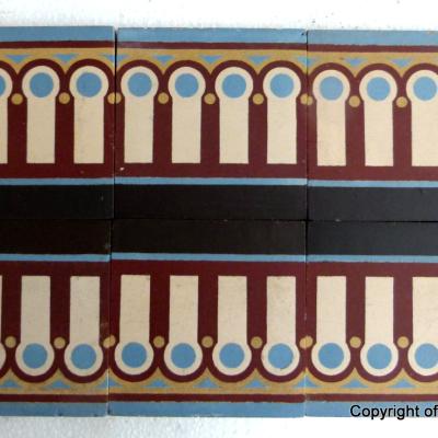 c.1906 - Chimay ceramic borders, single or back to back lay - 160 tiles