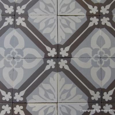 Large antique ceramic Boch Freres floor, 36.3 m2, early 20th century