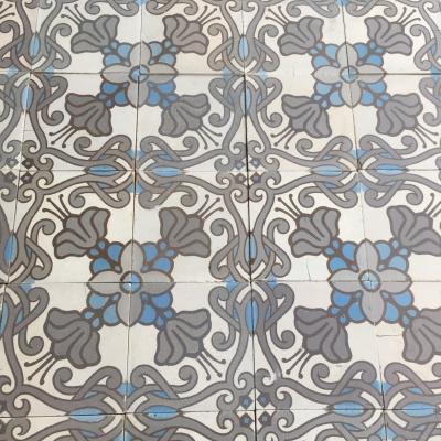 9.4m2 art nouveau Belgian ceramic floor - pre 1912