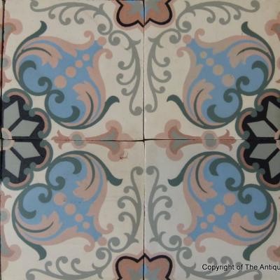 9.3m2+ / 100 sq ft antique Amay floor in a pastel palette