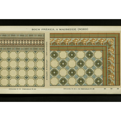 50 Boch Freres border tiles - c.1900-1908