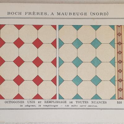 20 Large period Boch Freres border tiles c.1900-1908