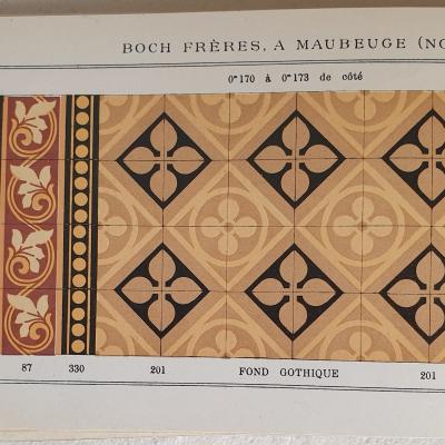 62 Domino themed Boch Freres borders - early 20th century
