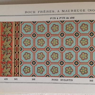18 early 20th century Boch Freres vine themed border tiles