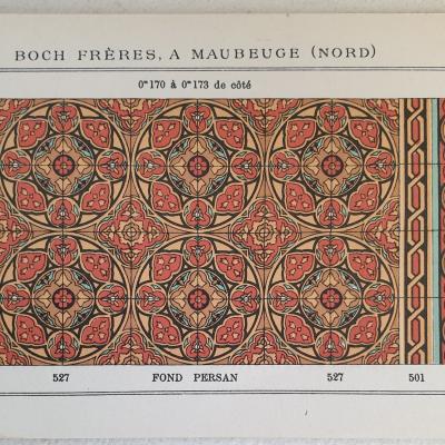 A large run of period Boch Freres half sized borders c.1900-1908