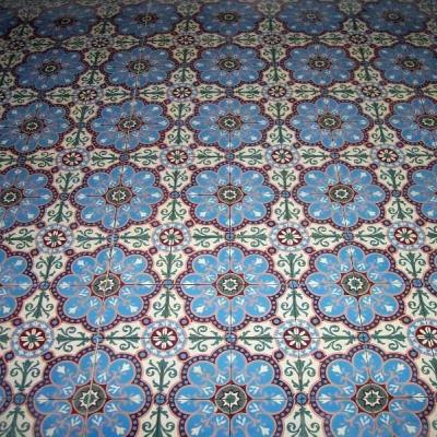 13m2+ Antique ceramic encaustic floor in beautifully vibrant colours