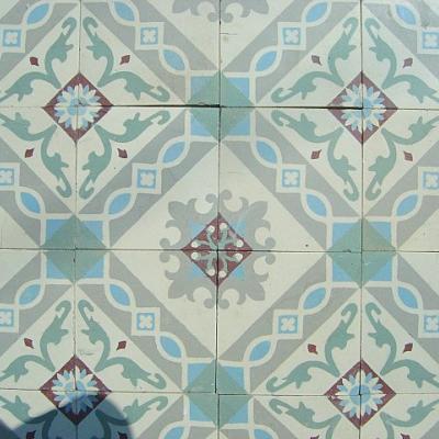 Classical antique French floor tiles c.1900