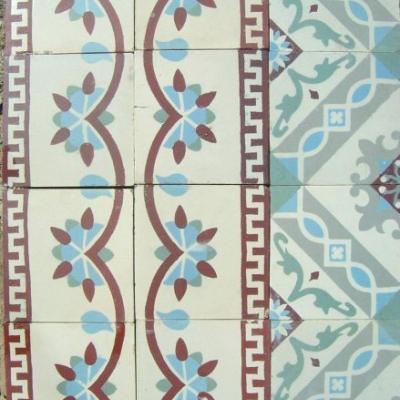 Classical antique French floor tiles c.1900