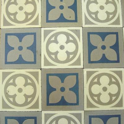 Belgian Art Nouveau floor tiles - early 20th century