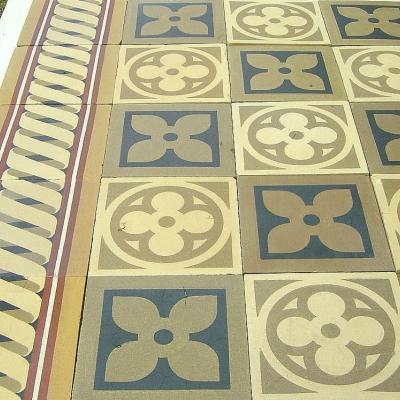 Belgian Art Nouveau floor tiles - early 20th century