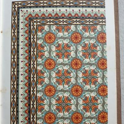 Scan showing the half size border tiles