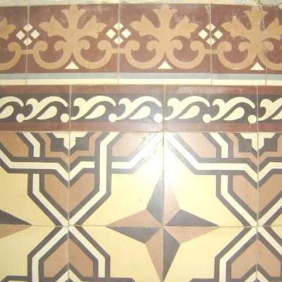 15m2+ / 150 sq ft period French carreaux de ciments floor c.1900