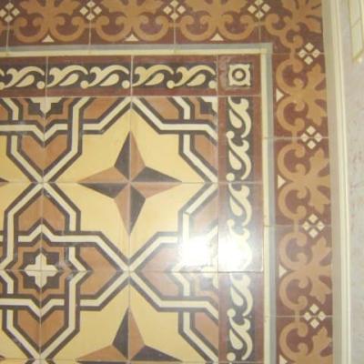 15m2+ / 150 sq ft period French carreaux de ciments floor c.1900