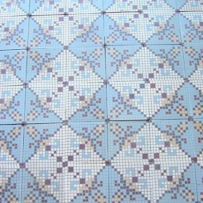 11m2+ Antique French bathroom tiles c.1920 in a mosaic theme