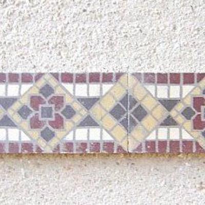 11m2+ Antique French bathroom tiles c.1920 in a mosaic theme