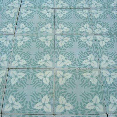 Belgian Art Nouveau floor tiles - early 20th century