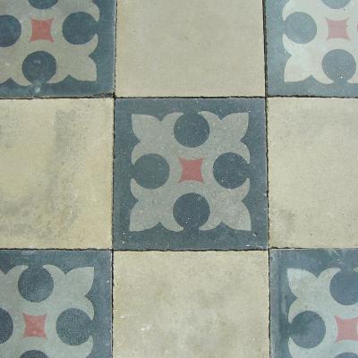 Classic chessboard floor with heraldic motif c.1880