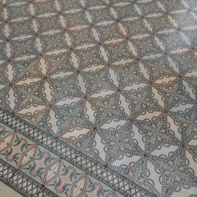 10m2 antique art nouveau floor with triple borders