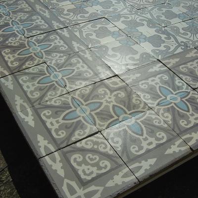 Early Art Nouveau Maufroid Freres et Soeur ceramic encaustic floor-13m2-17m2+