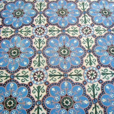 13m2+ Antique ceramic encaustic floor in beautifully vibrant colours