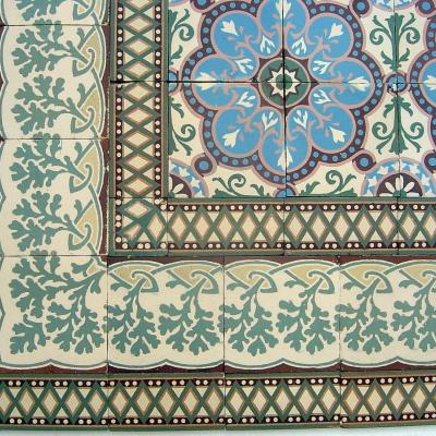 13m2+ Antique ceramic encaustic floor in beautifully vibrant colours