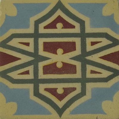 7.5m2 French Art Deco Hallway Floor with twin border tiles