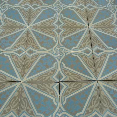 11.5m2+ triple bordered antique ceramic floor c.1912