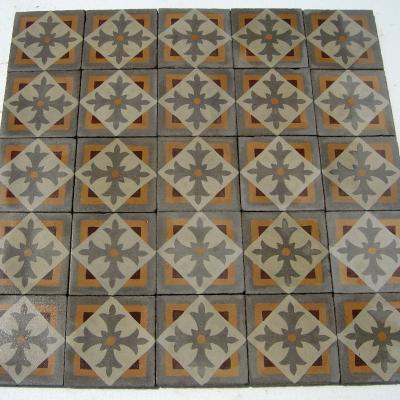 9.25m2 / 100 sq ft of late 19th century floor tiles