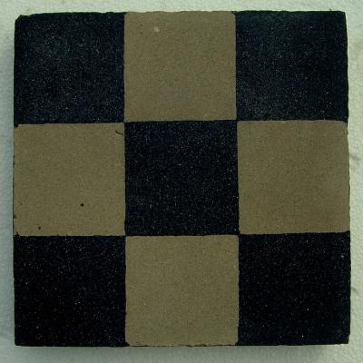 Small harlequin themed antique carreaux de ciments floor c.1910