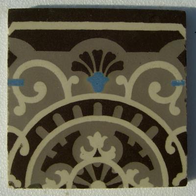 10m2+ charcoal grey antique ceramic floor c.1920 - SOLD