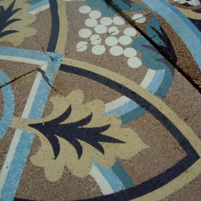 RARE...Maufroid Freres et Soeur 6m2 /65 sq ft ceramic floor c.1880