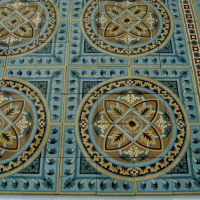 RARE...Maufroid Freres et Soeur 6m2 /65 sq ft ceramic floor c.1880